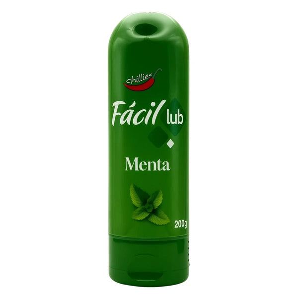 Gel Lubrificante Íntimo Beijável Sabor Menta Fácil Lub 200g - Chillies - Shopping do Prazer