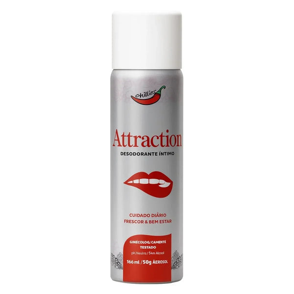 Desodorante Íntimo Feminino pH Neutro Atraction 166ml - Chillies - Shopping do Prazer