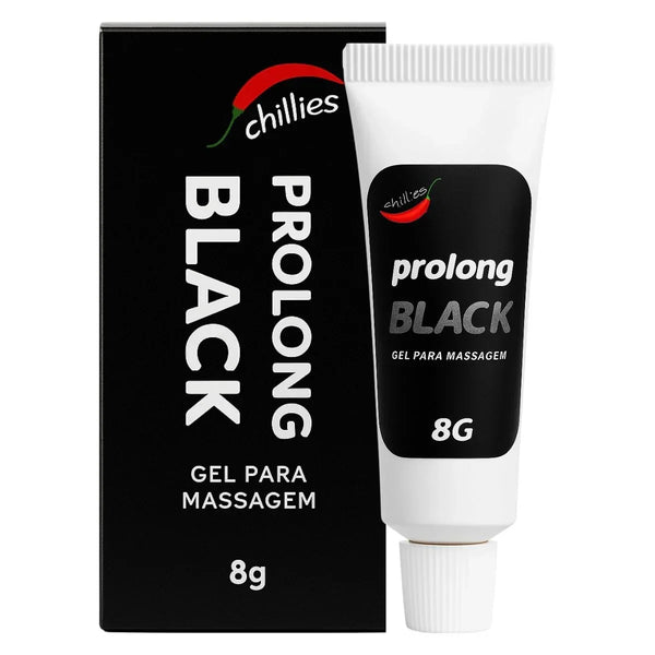 Gel Prolongador Íntimo Masculino Prolong Black 8g - Chillies - Shopping do Prazer