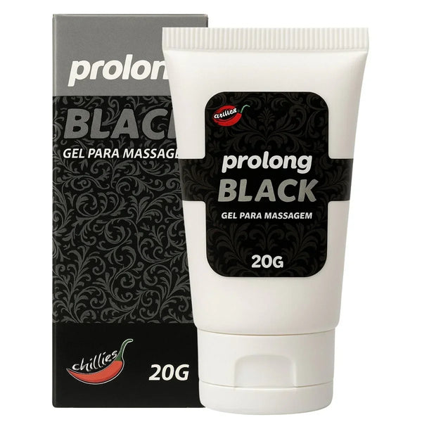 Gel Prolongador Íntimo Masculino Prolong Black 20g - Chillies - Shopping do Prazer