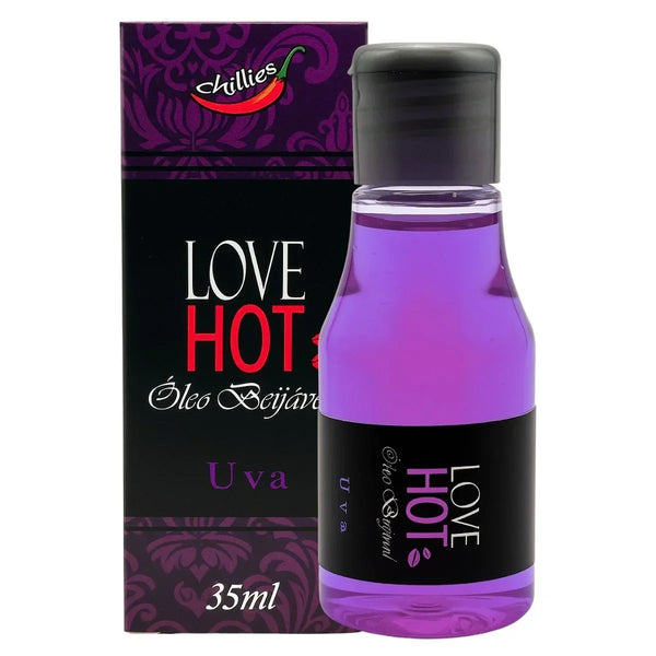 Óleo Beijável Love Hot Sabor Uva 35ml - Chillies - Shopping do Prazer