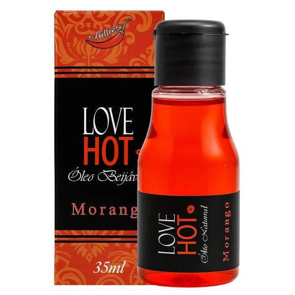 Óleo Beijável Love Hot Sabor Morango 35ml - Chillies - Shopping do Prazer