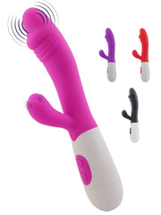Vibrador Feminino 2 em 1 Ponto G e Clitóris 30 Modos de Vibração 20cm Cor Pink - Shopping do Prazer