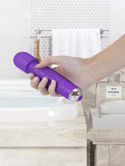 Vibrador Varinha Mágica Feminino com 20 Modos Roxo 20x5cm