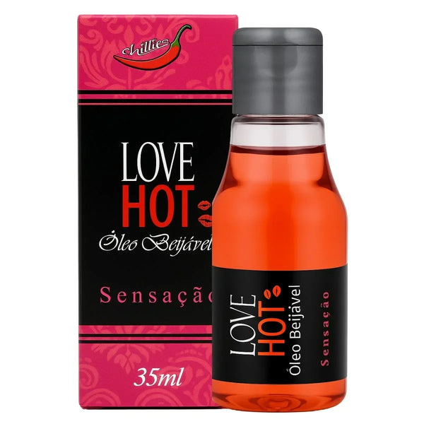 Óleo Beijável Love Hot Sabor Sensação 35ml - Chillies - Shopping do Prazer