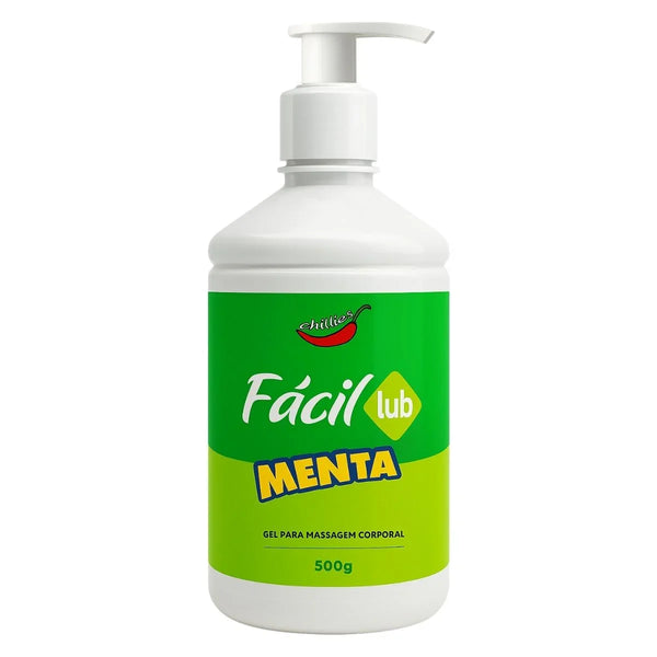 Gel Lubrificante Íntimo Beijável Sabor Menta Fácil Lub 500g - Chillies - Shopping do Prazer