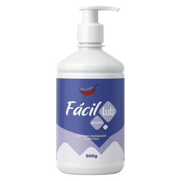 Gel Lubrificante Íntimo Beijável Neutro Fácil Lub 500g - Chillies - Shopping do Prazer