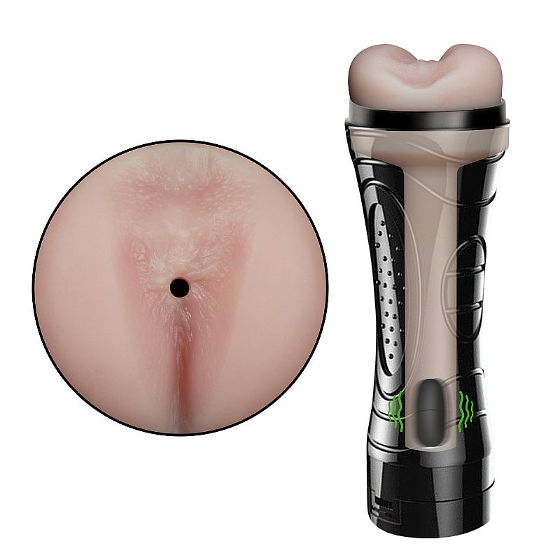 Masturbador Masculino Realista Com Vibrador Anus