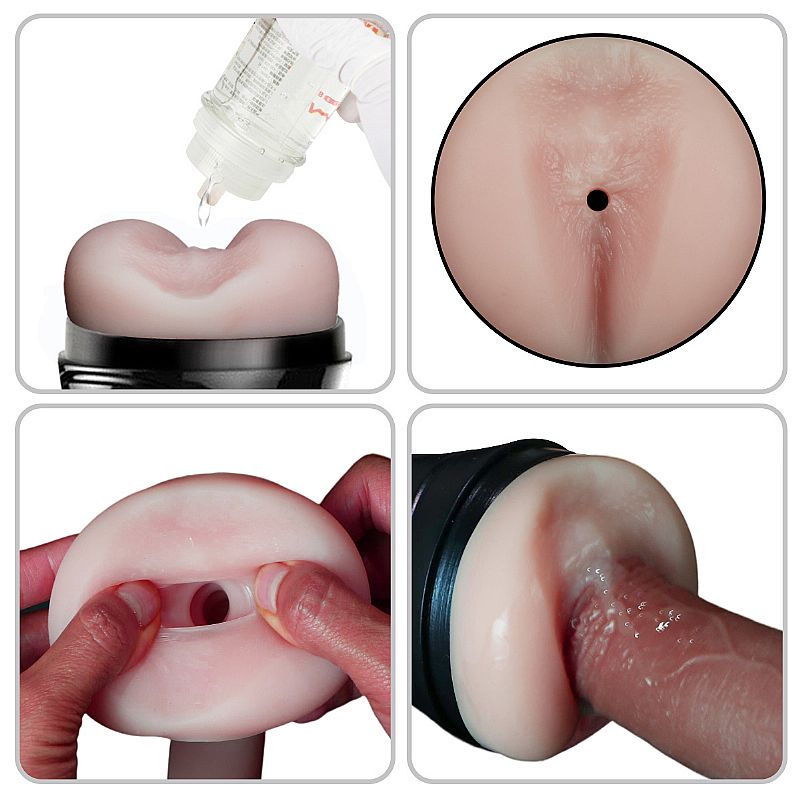 Masturbador Masculino Realista Com Vibrador Anus