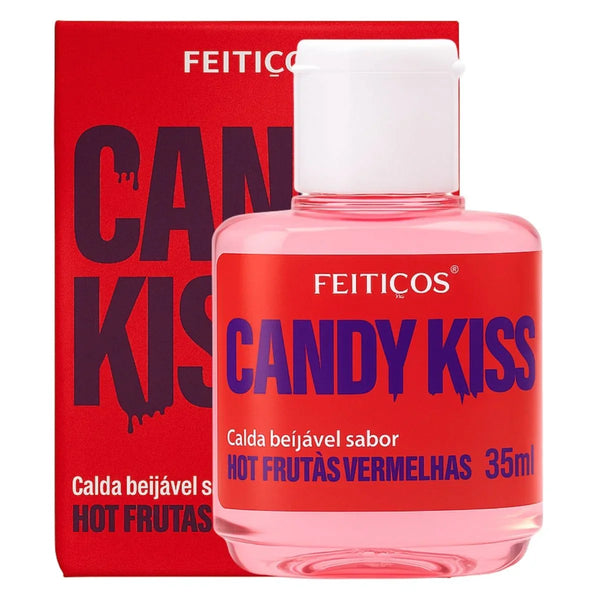 Calda Beijável Candy Kiss Sabor Frutas Vermelhas 35ml - Feitiços - Shopping do Prazer
