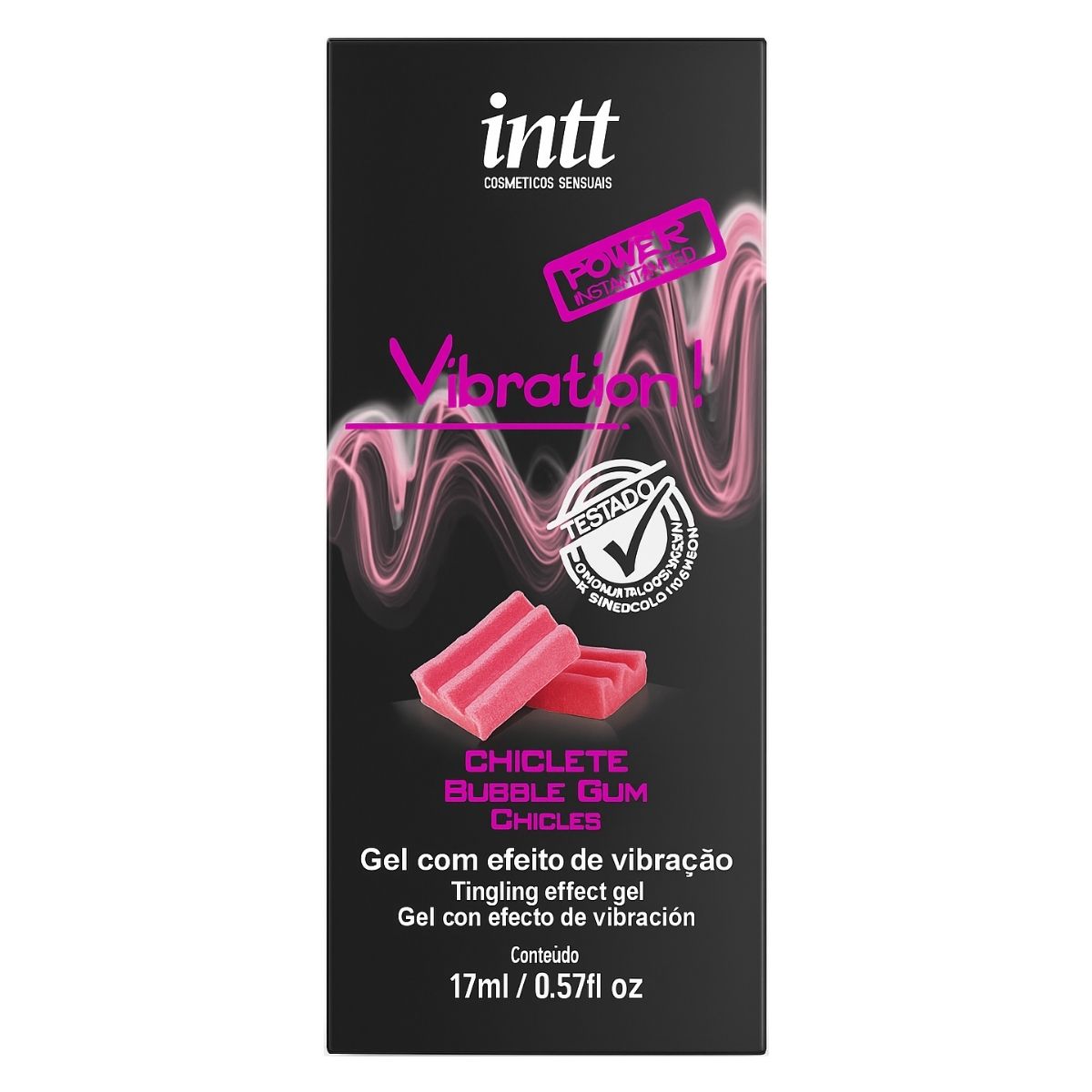 Gel com Efeito Vibração Vibration Power Chiclete 16g