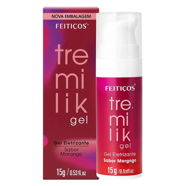 Gel Vibratório Beijável Sabor Morango Tremilik 15g - Feitiços - Shopping do Prazer
