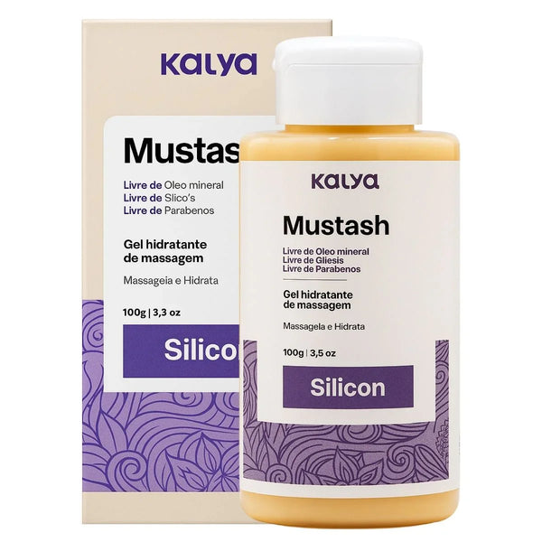 Gel Lubrificante Íntimo Siliconado Mustash Silicon 100g - Kalya - Shopping do Prazer