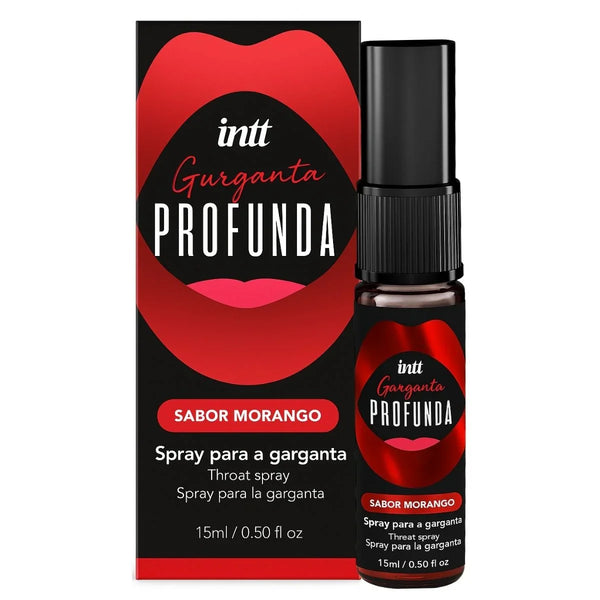 Spray Oral Garganta Profunda Sabor Morango 15ml - Intt - Shopping do Prazer