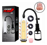 Bomba Peniana Vacuo Pump Pro 2 Manual Com 3 Anéis e Masturbador 20cm x 5cm - Shopping do Prazer
