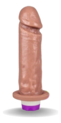 Prótese de Borracha Vibrador Feminino Realístico 16x3,8cm