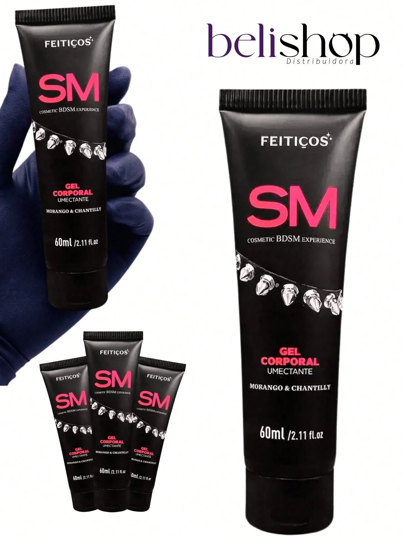 Gel Lubrificante Corporal Umectante BDSM 60ml