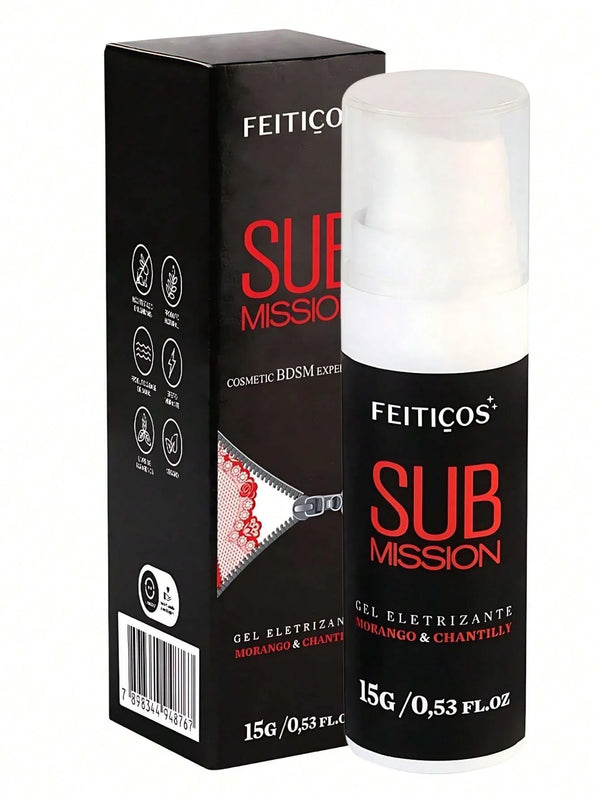 Gel Vibratório Beijável Sabor Morango & Chantilly Submission 15g - Feitiços - Shopping do Prazer